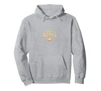 Jesús Reigns: Corona Radiante Inspiración de fe Cristiana Sudadera con Capucha, Unisex para Adultos, Gris Jaspeado, L