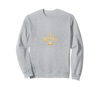 Jesús Reigns: Corona Radiante Inspiración de fe Cristiana Sudadera, Unisex para Adultos, Gris Jaspeado, L