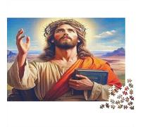 Jesus Religion 1000 Piece for Adults Kids Jesus Holds Book and Blesses Fun Present Activity for Home Wall Decor 70x50cm 1000pcs