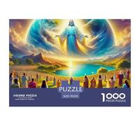 Jesús - Religión 1000 Piezas para Adultos y niños: Jesús sobre una Multitud Junto al Agua. Regalo Divertido y Actividad para decoración del hogar y la Pared. 70 x 50 cm/1000 Piezas.