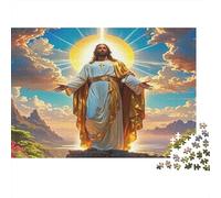 Jesus Religion Adult Challenging Puzzle Games Jesus with Outstretched Hands for Women, Gifts for Men Age 14 Years Up 70x50cm 1000pcs