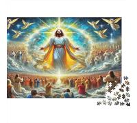Jesus - Religion Adulto Puzzles 1000 Piezas Material Reciclado Ascension Puzzle Juego Educativo Descompresión Juego Padre-Hijo Props for Home 70x50cm/1000pcs