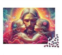 Jesús - Religión Extra Thick Cardboard Espiritual Niños Arte Jigsaw Puzzle Adults Age 12 Up Brain Training Travel Activity Ideal Gift for Teen Puzzle Lovers 12 18 70x50cm/1000pcs