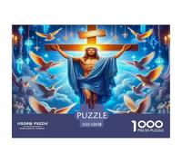 Jesús - Religión Puzle Regalo Creativo Decoración del Hogar 1000 Piezas Dios Rompecabezas Juego De Habilidad para Adultos Y Niños A Partir De 14 Años 52x38cm/1000pcs