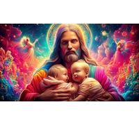 Jesús-Religión Puzzle Imposible,desafío for Adults Entretenimiento Creativo 1000 Piezas Obra de Arte de Juego de para Adultos y Niños a Partir de 12 Años 75x50cm/1000pcs