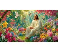 Jesús-Religión Puzzle Imposible,desafío para Adultos Entretenimiento Creativo 1000 Piezas Obra de Arte de Juego de para Adultos y Niños a Partir de 12 Años 75x50cm/1000pcs