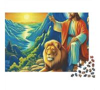 Jesús - Religión Puzzle para Actividad Familiar - 300 Piece Cromático Otro Reino Arte De Decoración Hogar, Rompecabezas Educativo & Diversión Relajante (300pcs (40x28cm))
