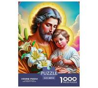 Jesús - Religión Puzzle Refinado para Ratos Calmados En El Hogar, Creado En Torno A Fantasía para Fomentar Enfoque Mental Cooperación Y Bienestar Compartido 52x38cm/1000pcs