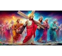 Jesús-Religión Puzzles Imposible,desafío for Adults Entretenimiento Creativo 1000 Piezas Obra de Arte de Juego de para Adultos, Regalos a Partir de 14 Años 38x26cm/1000pcs