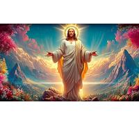 Jesús-Religión Puzzles Imposible,desafío for Adults Entretenimiento Creativo 1000 Piezas Obra de Arte de Juego de para Adultos y Niños a Partir de 12 Años 75x50cm/1000pcs