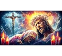 Jesús-Religión Puzzles Imposible,desafío for Adults Juego edugatoivo 1000 Piezas Obra de Arte de Juego de para Adultos, Regalos a Partir de 14 Años 38x26cm/1000pcs