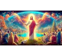 Jesús-Religión Puzzles Imposible,desafío for Adults Juego edugatoivo 1000 Piezas Obra de Arte de Juego de para Adultos, Regalos a Partir de 14 Años 38x52cm/1000pcs