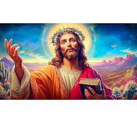 Jesús-Religión Puzzles Imposible,desafío para Adultos Entretenimiento Creativo 1000 Piezas Obra de Arte de Juego de para Adultos y Niños a Partir de 12 Años 38x52cm/1000pcs