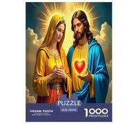 Jesús - Religión Puzzles Imposible,desafío para Adultos Juego EduGatoivo 1000 Piezas Obra De Arte De Juego De para Adultos, Regalos A Partir De 14 Años 70x50cm/1000pcs