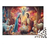 Jesús - Religion Rompecabezas 1000 Piezas Adultos Niños +14 Años El Resplandor del ángel Difícil Desafío Imposible Regalo Hombre Mujer Familiar 70x50cm/1000pcs