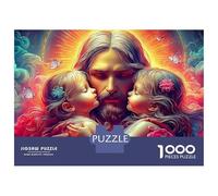 Jesús - Religión Rompecabezas 1000 Piezas Besos Sagrados Cartón Reciclado para Parejas Regalo Navidad para Entrenar La Mente Precio Económico 70x50cm/1000pcs