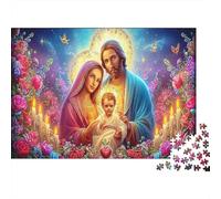 Jesús - Religión Rompecabezas 1000 Piezas Desafío Imposible Decoración Familiar Adultos Papel DIY Regalo Hombre Mujer 38x26cm/1000pcs