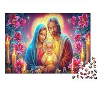 Jesús Religión Rompecabezas 1000 Piezas Sagrada Familia Escenario Religioso Estético Desafiante Desafío Duro Imposible Regalo Mujeres Hombres Entretenimiento Creativo Adultos