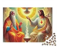 Jesús-Religión Rompecabezas Ángel Sagrada Presencia 1000 Piezas Cartón Robusto Suave Tiempo de Tranquilidad Pasatiempo Viajes Vacaciones en casa para Adultos Parejas Principiantes 70x50cm/1000 Piezas