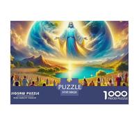Jesús - Religión, Rompecabezas De 1000 Piezas, Desafío Cooperativo Emocionante Que Estimula Unidad Y Espíritu Grupal, Pasatiempo Toda La Familia, Apto para Mayores De 12 Años, 38x26cm/