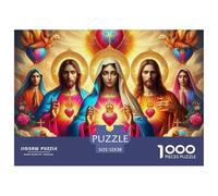 Jesús - Religión, Rompecabezas De 1000 Piezas, Juego Cooperativo Que Refuerza Espíritu De Equipo Y Comunicación Entre Padres E Hijos, Pasatiempo Agradable Para Pasar Tiempo De Calidad Juntos, Apto Par
