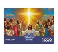Jesús - Religión: Rompecabezas desafiante y Estimulante: Jesús con Seguidores bajo una luz Brillante para Adultos y niños a Partir de 12 años, 52 x 38 cm (1000 Piezas)