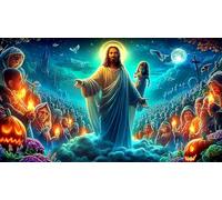 Jesús-Religión Rompecabezas Imposible,desafío for Adults Entretenimiento Creativo 1000 Piezas Obra de Arte de Juego de para Adultos, Regalos a Partir de 14 Años 38x26cm/1000pcs