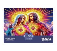 Jesús - Religión Rompecabezas Imposible,desafío para Adultos Juego EduGatoivo 1000 Piezas Obra De Arte De Juego De para Adultos, Regalos A Partir De 14 Años 52x38cm/1000pcs
