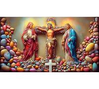 Jesús-Religión Rompecabezas Imposible,desafío para Adultos Juego edugatoivo 1000 Piezas Obra de Arte de Juego de para Adultos, Regalos a Partir de 14 Años 38x52cm/1000pcs