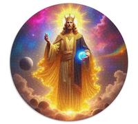Jesús - Religión Rompecabezas Redondo 1000p Adultos-Niños Dios Circular Puzzle Niños: Desafío Intelectual Aliviar Estrés 1000pcs (67.5x67.5cm)