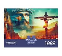 Jesús - Religión Rompecabezas Regalo Creativo Decoración del Hogar 1000 Piezas Dios Rompecabezas Imposible Juguetes Desafiantes para Adultos Y Niños 52x38cm/1000pcs