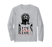 Jesús Resucitado Dios Fe Religioso Cristiano Bendito Cita Manga Larga