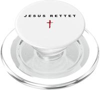 Jesus Rettet - Christian Faith Cross Gospel Minimal (German) PopSockets PopGrip para MagSafe