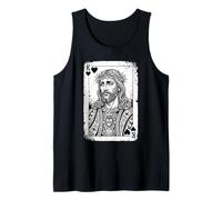 Jesús Rey De Corazones - Amante De Los Juegos De Cartas Camiseta sin Mangas