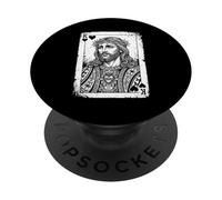 Jesús Rey De Corazones - Amante De Los Juegos De Cartas PopSockets PopGrip Adhesivo