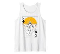 Jesús Rey de Picas Naipe Fe Cristiana Camiseta sin Mangas
