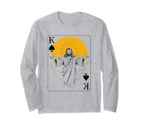 Jesús Rey de Picas Naipe Fe Cristiana Manga Larga