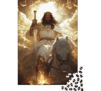 Jesús Rides A Horse Puzzles 1000 Piezas Puzzle De Madera Impresión De Alta Definición Multicolor Juguetes 1000pcs (75x50cm)