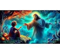 Jesús Rompecabezas Imposible,desafío para Adultos Entretenimiento Creativo 1000 Piezas Obra de Arte de Juego de para Adultos, Regalos a Partir de 14 Años 38x52cm/1000pcs