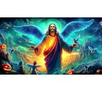 Jesús Rompecabezas Imposible,desafío para Adultos Juego Educativo 1000 Piezas Obra de Arte de Juego de para Adultos, Regalos a Partir de 14 Años 38x52cm/1000pcs