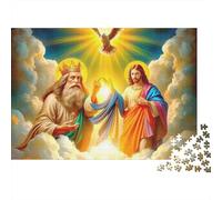 Jesús-Rompecabezas religioso del Niño Sagrado en el Encuentro,1000 Piezas,cartón,Resistente,Suave,Momentos de Tranquilidad,Pasatiempos,Vacaciones en casa,Adultos,Principiantes,52x38cm(1000 Piezas)