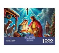 Jesús - Rompecabezas religioso para Adultos: Belén con el Niño Jesús, 1000 Piezas para Mujeres, Regalos para Hombres, 70 x 50 cm (1000 Piezas)