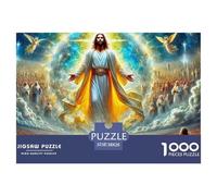 Jesús - Rompecabezas religioso para Adultos para descomprimir: Jesús Brilla sobre una Multitud, Juego Educativo, desafío, decoración de Pared, 38 x 26 cm/1000 Piezas