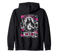 Jesús Sagrado con corazón y fe Cristiana Urbana en la Calle Sudadera con Capucha