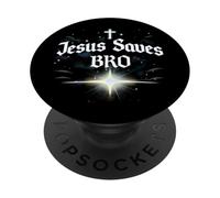 Jesús Salva a su Hermano inspiración Cristiana PopSockets PopGrip Adhesivo