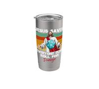 Jesús salva a todos los demás rollo por daño Christian Daying Vaso térmico de acero inoxidable de doble pared