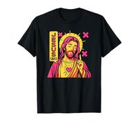 Jesús Salva Christian Anime Sacred Heart Manga Pop Art Style Camiseta