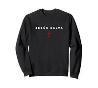 JESÚS Salva - Christian Faith Cross Gospel Minimal (Spanish) Sudadera