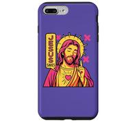 Jesús Salva Christian Purple Pink Anime Manga Pop Art Style Carcasa para iPhone 7 Plus/8 Plus