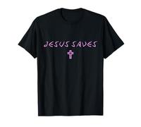 Jesús Salva Cruz Sutil Cristiana Minimalista fe de Dios Camiseta